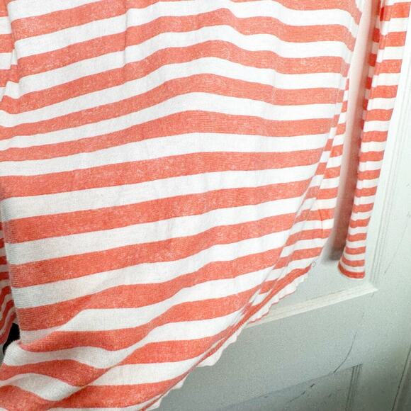 Trina Turk Crewneck Striped Long Sleeve Burnout Shirt Top Layering Classic Small - Picture 5 of 10